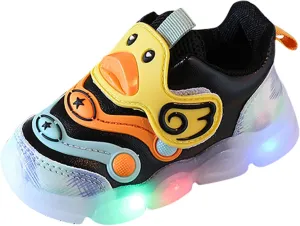 Children Sports Shoes Light Shoes Small White Shoes Light Board Shoes Non Slip Soft Glitter Shoes for Little