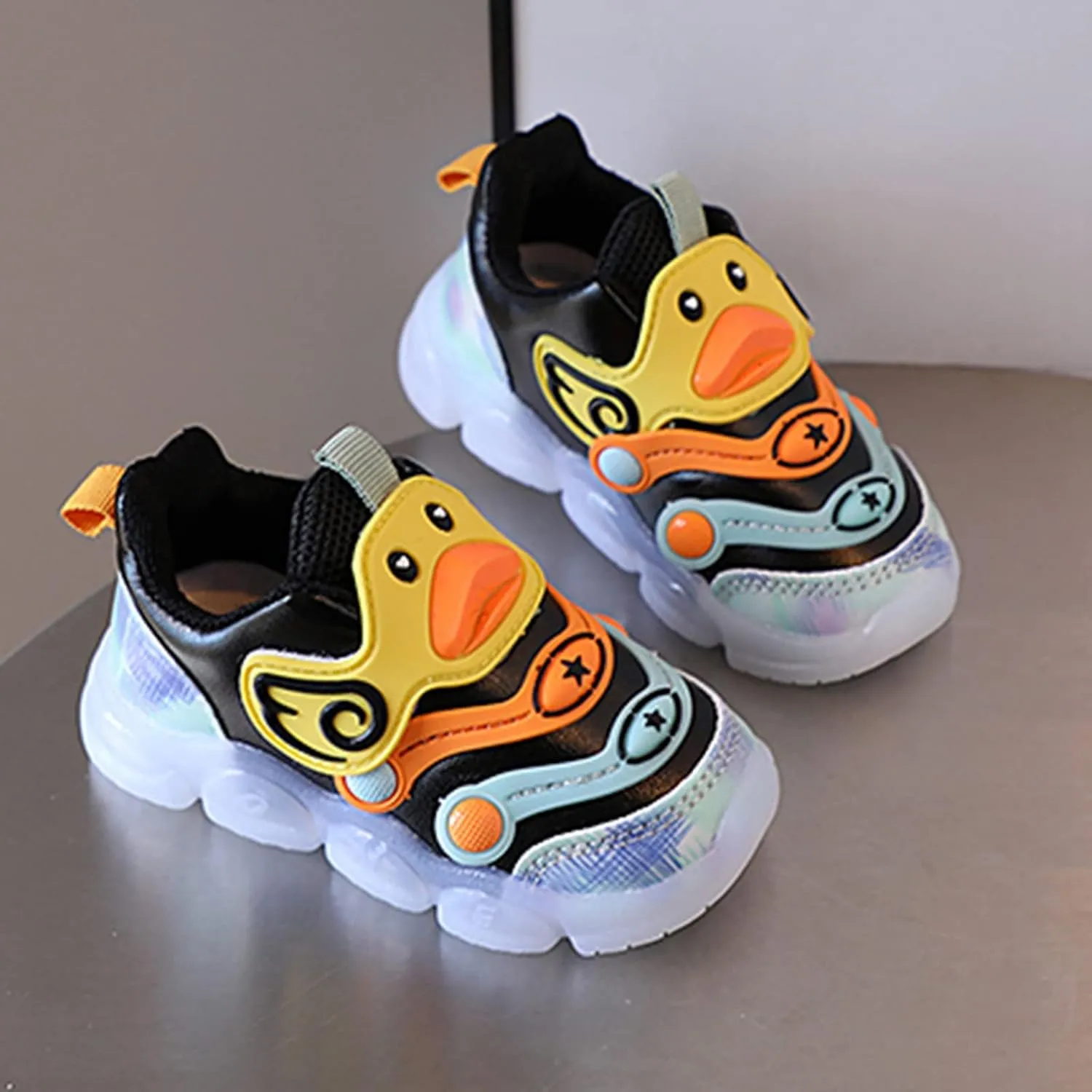 Children Sports Shoes Light Shoes Small White Shoes Light Board Shoes Non Slip Soft Glitter Shoes for Little