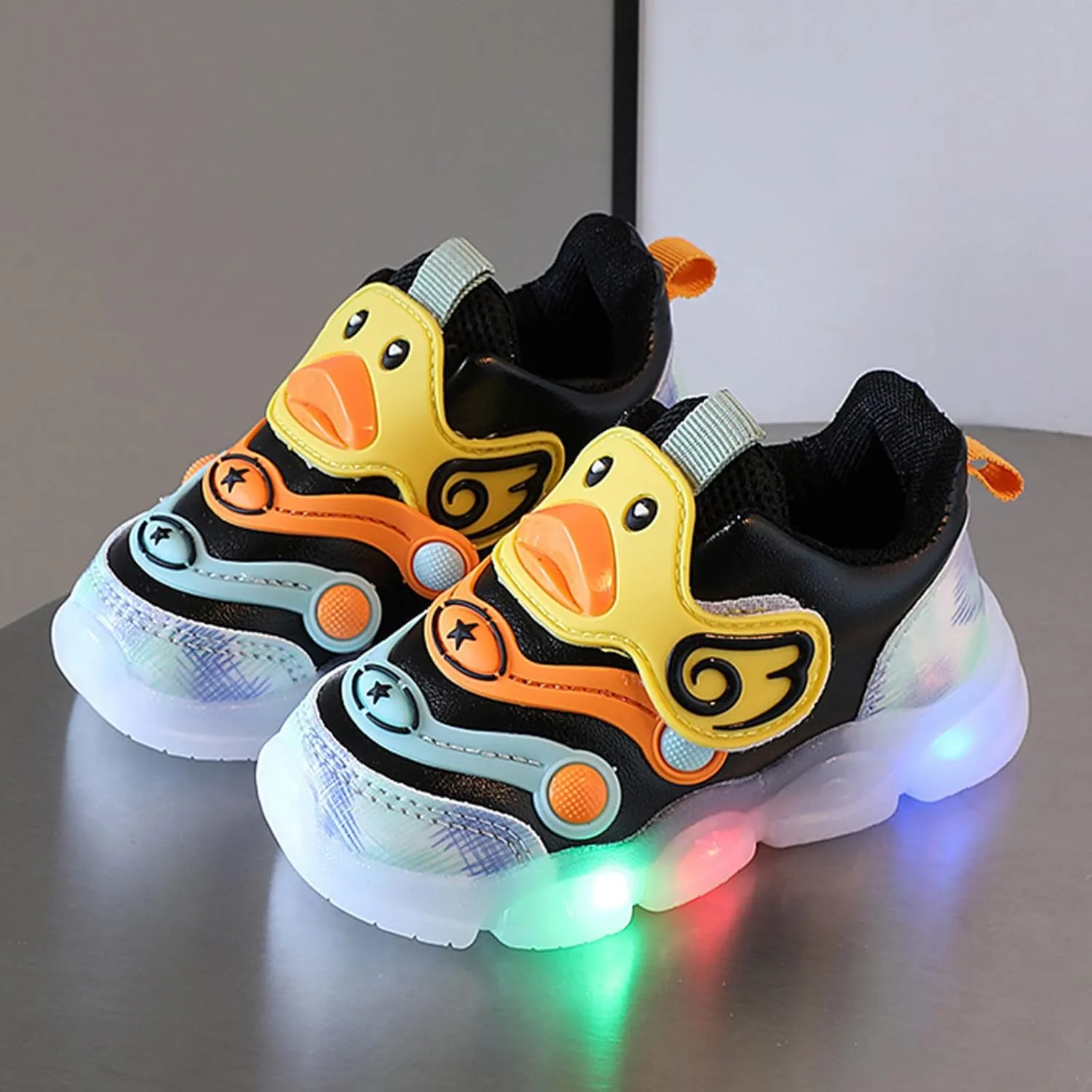Children Sports Shoes Light Shoes Small White Shoes Light Board Shoes Non Slip Soft Glitter Shoes for Little