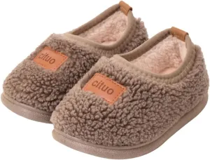 Childrens Girl Cotton Shoes Solid Color Fashion Soft Sole Winter Warm Indoor Non Slip Cotton Shoe Kid