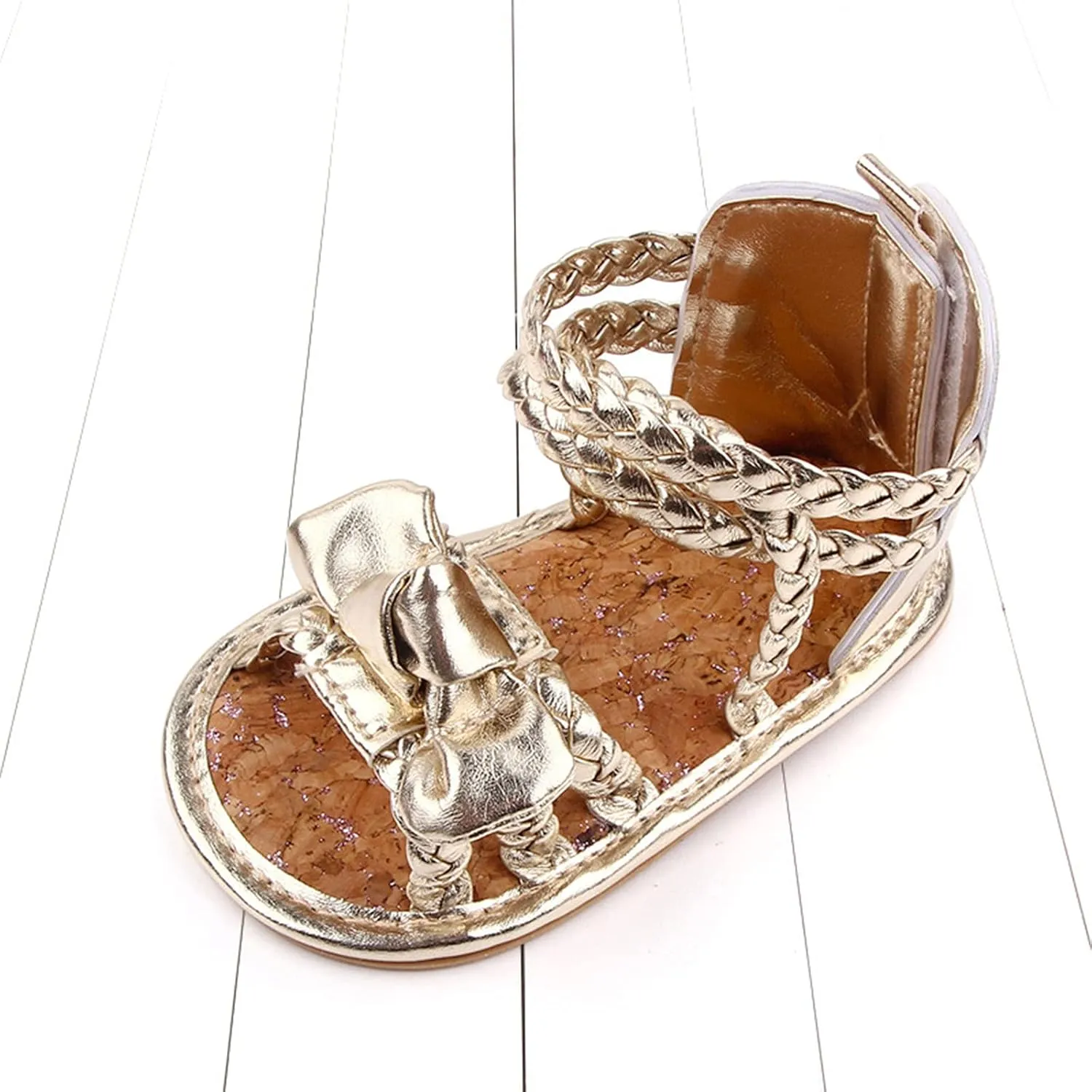 Closed Toe Sandals for Girls Walking Summer Boys Soft Non-Slip Baby Bow Sole Girls Rubber Sandals Shoes Flat Baby Shoes