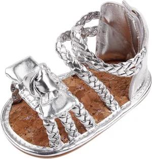 Closed Toe Sandals for Girls Walking Summer Boys Soft Non-Slip Baby Bow Sole Girls Rubber Sandals Shoes Flat Baby Shoes
