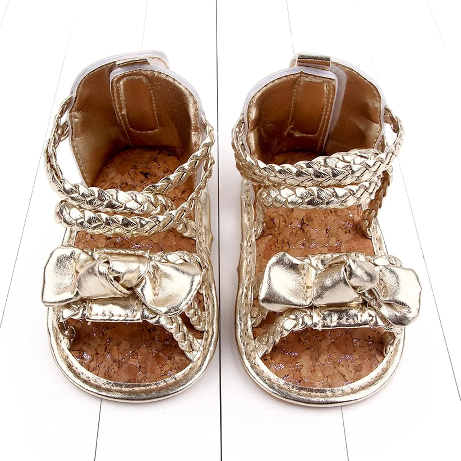 Closed Toe Sandals for Girls Walking Summer Boys Soft Non-Slip Baby Bow Sole Girls Rubber Sandals Shoes Flat Baby Shoes