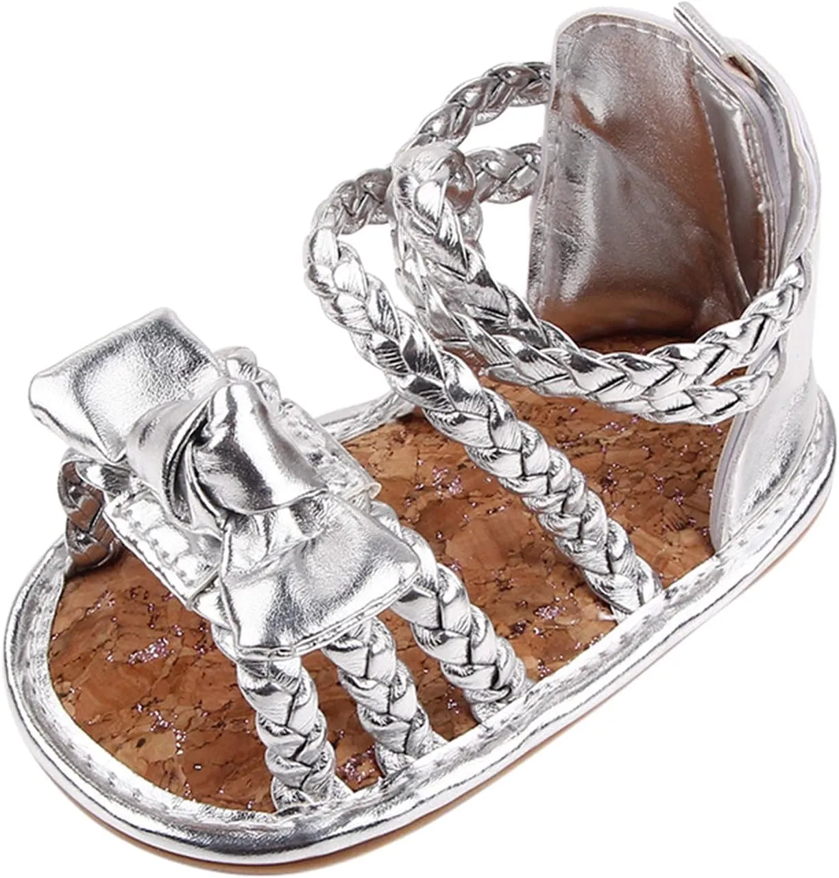 Closed Toe Sandals for Girls Walking Summer Boys Soft Non-Slip Baby Bow Sole Girls Rubber Sandals Shoes Flat Baby Shoes