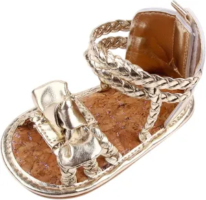 Closed Toe Sandals for Girls Walking Summer Boys Soft Non-Slip Baby Bow Sole Girls Rubber Sandals Shoes Flat Baby Shoes