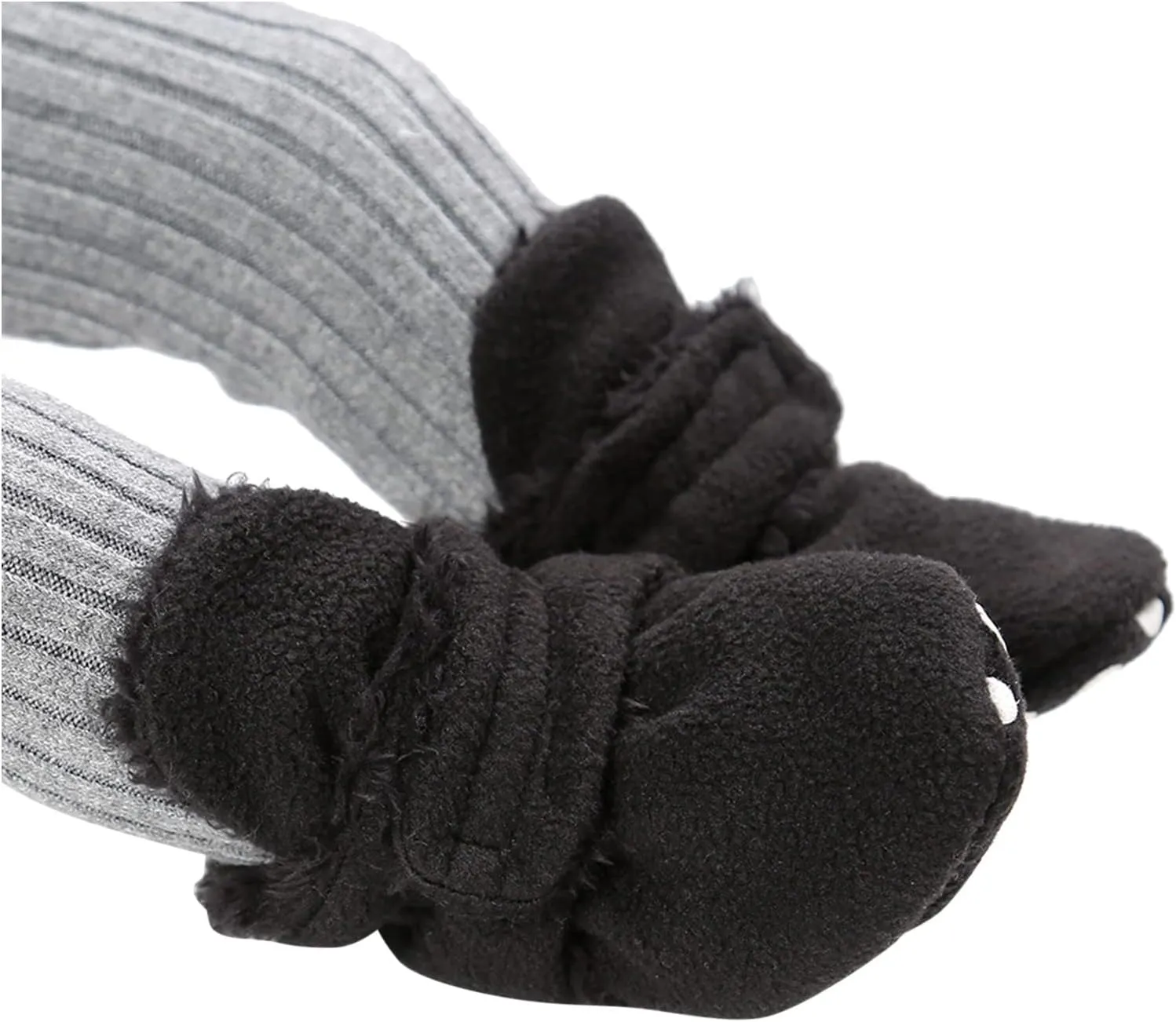 Cotton Baby Booties Non Skid Soft Sole Stay On Baby Shoes House Slippers for Baby Boys Girls Toddlers 0-18 Months (Black-2, 0-6 Months)