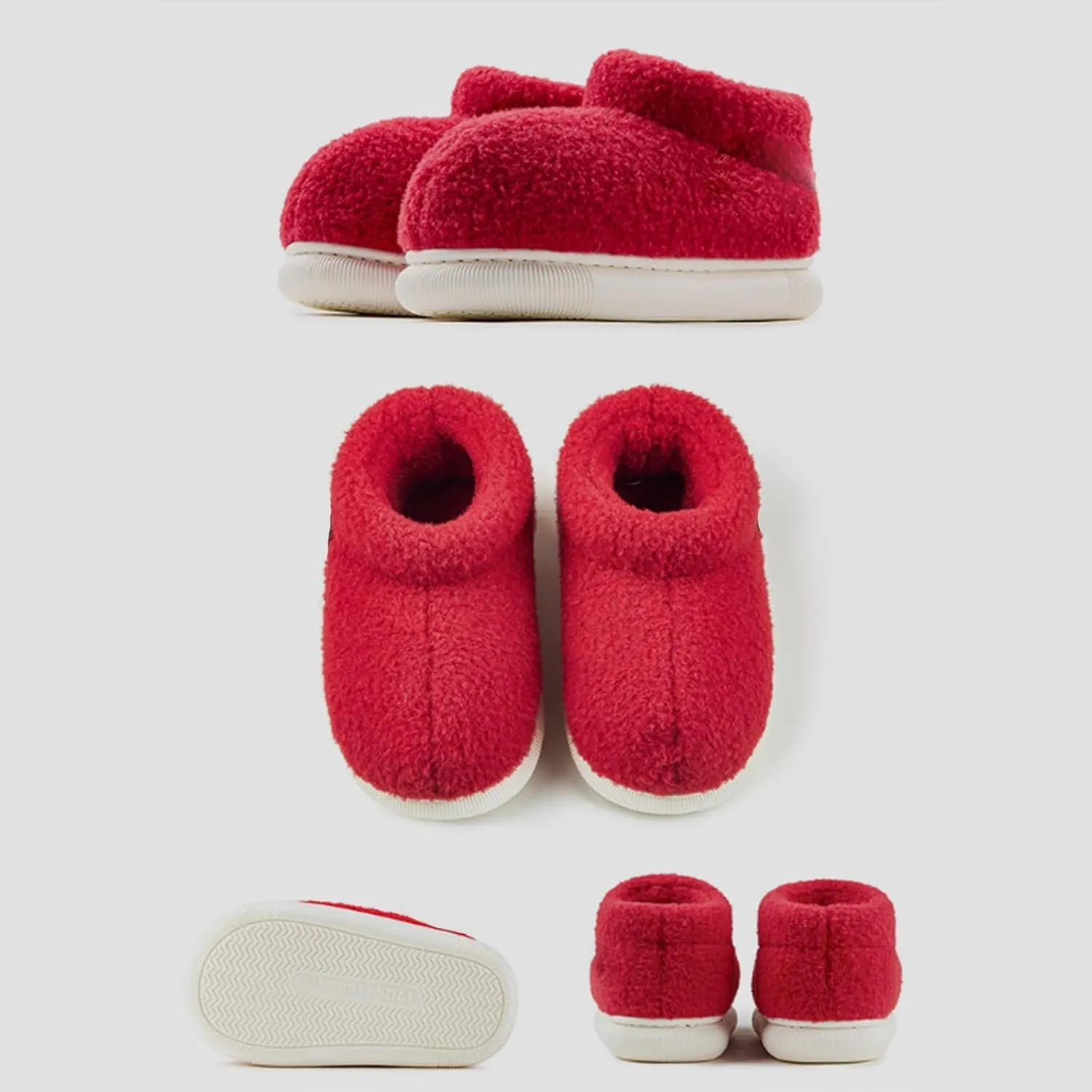 Cozy Fleece Booties Slippers for Infant Toddler Girls, Non-Slip Soft Sole Furry Thickened Warm House Indoor Shoes
