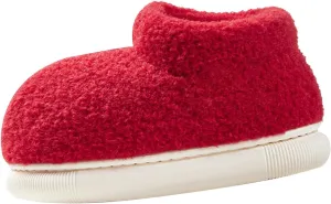 Cozy Fleece Booties Slippers for Infant Toddler Girls, Non-Slip Soft Sole Furry Thickened Warm House Indoor Shoes