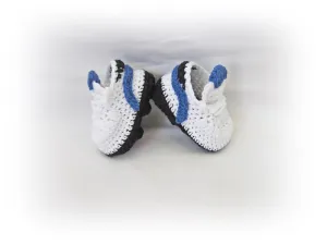 Crochet Baby Sports Football Shoes, Crochet Soccer Shoes, Baby's First Cleats, Atletic Newborn Booties (3-6 months)