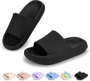 Cubufly Cloud Slides for KidsBoys Girls Shower Slippers Slip on SandalsNon-Slip Open Toe Pillow Slippers SandalsQuick Drying Summer Beach Pool Shoes