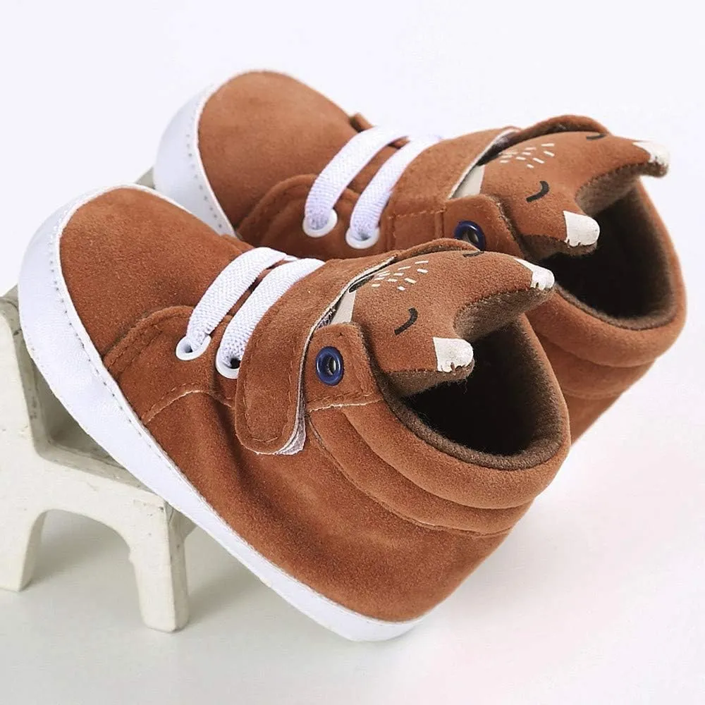 Cute Toddler Baby Girl Boys Fox Hight Cut Shoes Sneaker Anti-slip Soft Sole Snow Boots