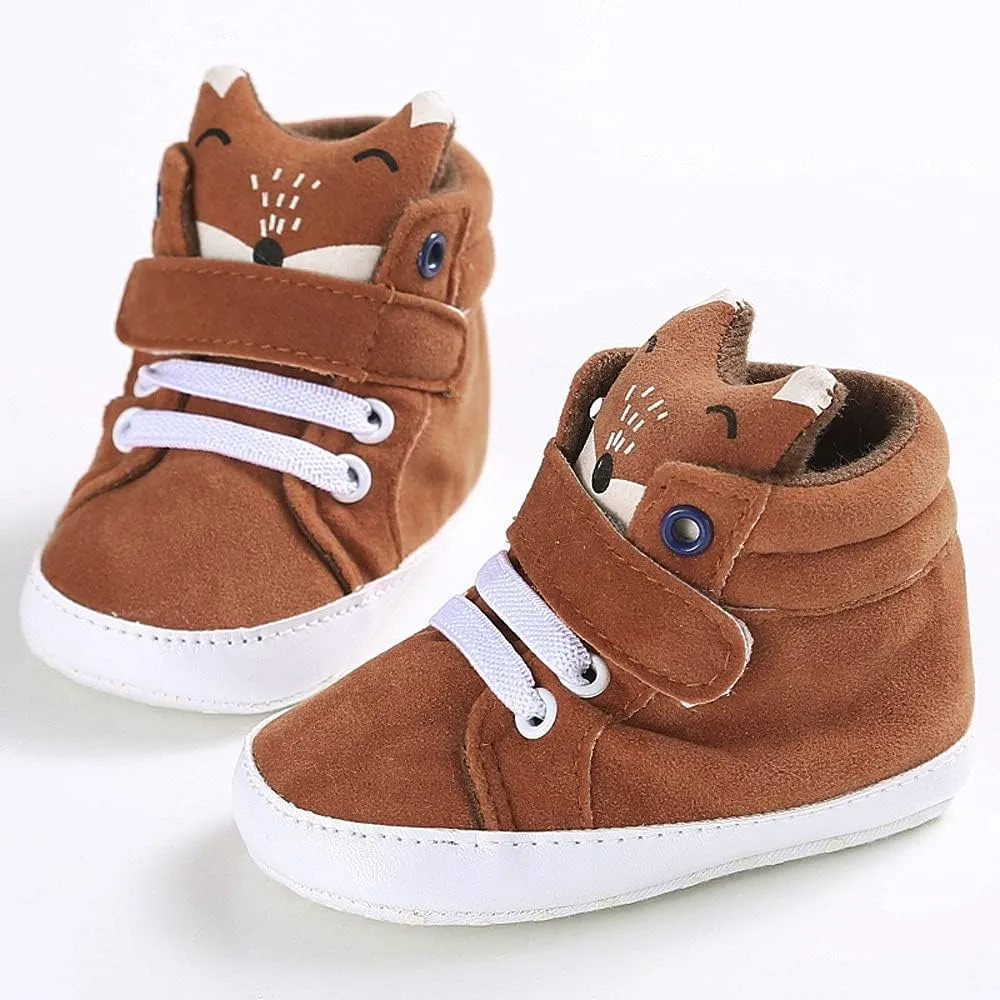 Cute Toddler Baby Girl Boys Fox Hight Cut Shoes Sneaker Anti-slip Soft Sole Snow Boots