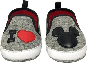 Disney Mickey Mouse Red and Black Infant Shoes - Size 12-24 Months Glitter