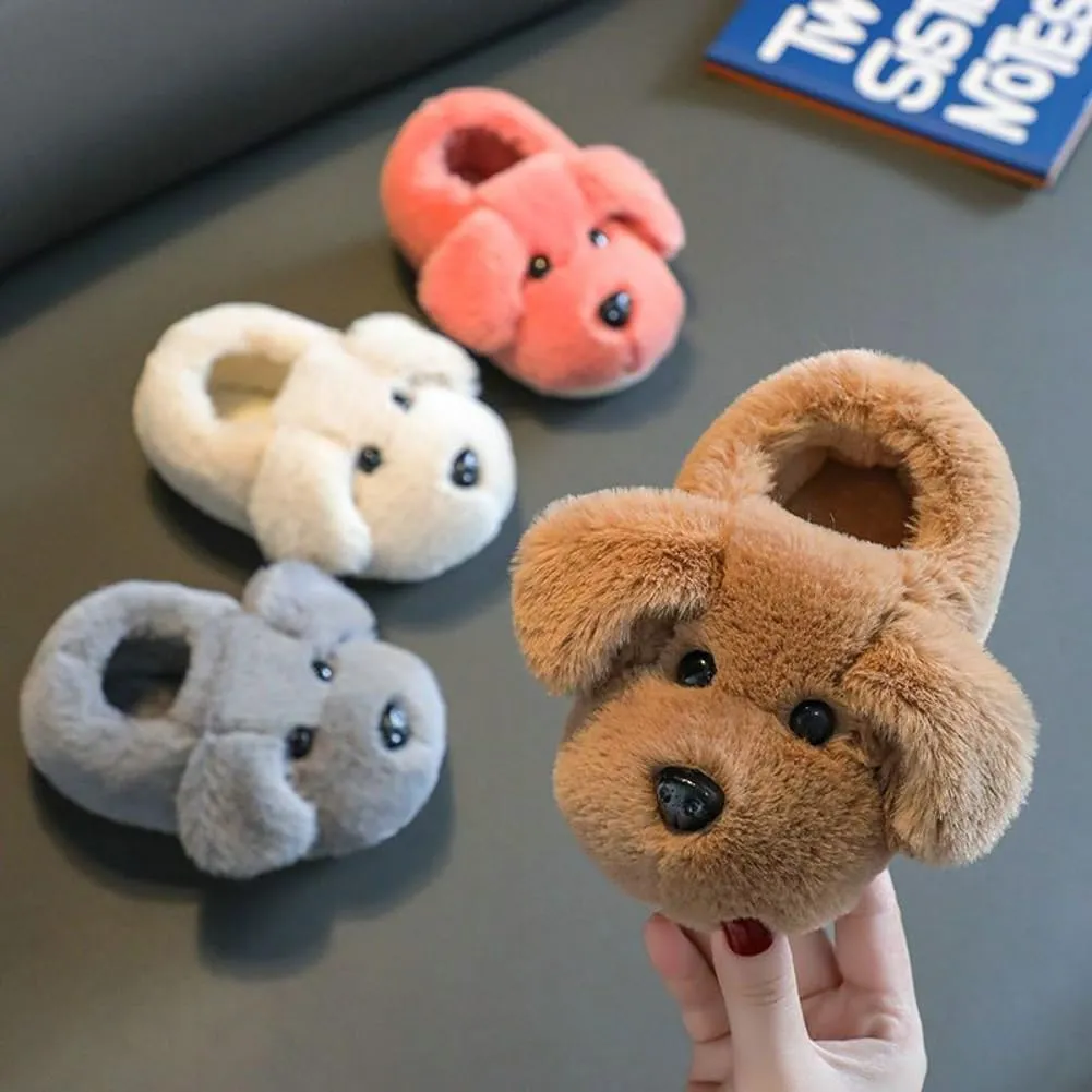 Dog slippers Funny House Slippers Toddler Girls Boys Winter Indoor Outdoor Fuzzy Warm Shoes