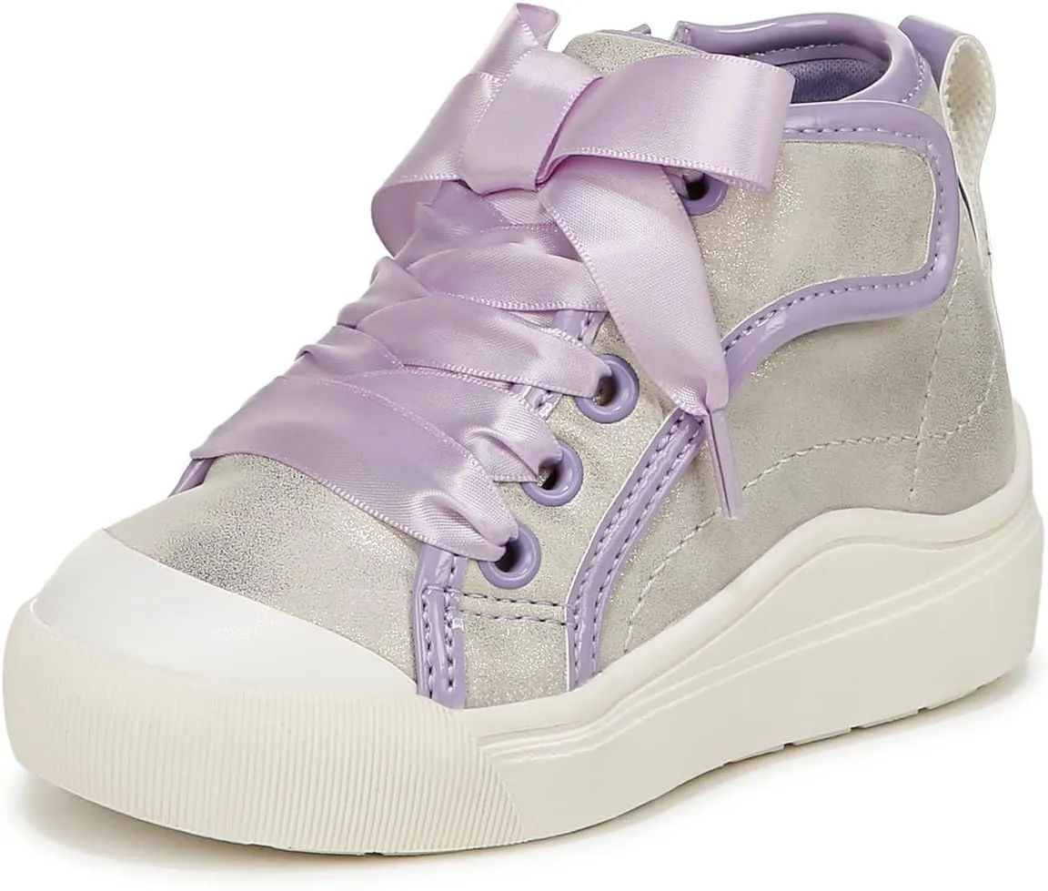 Dr. Scholl's Infant Girls Time Off High Toddler Sneaker Silver Grey Metallic 10 M