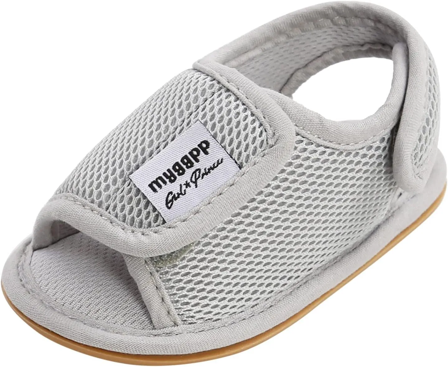 EnJoCho Baby Sport Shoes Baby Girls Rubber Mesh Non-Slip Boys Sandals Flat Shoes Shoes Soft Sole Walking Baby Shoes (Grey, 11-6M)