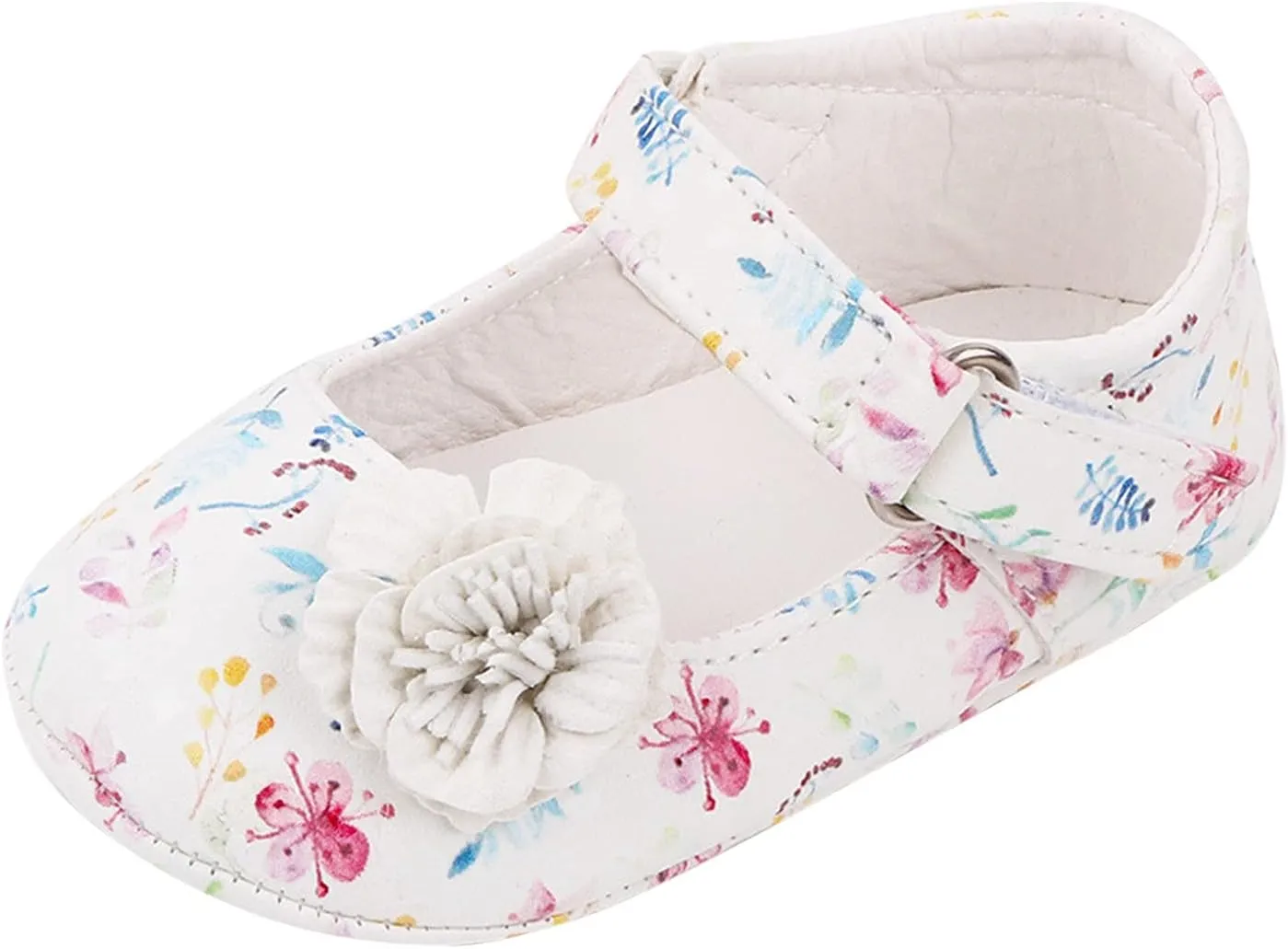 EnJoCho Cute Sole Non-Slip Flat Rubber Walking Soft Boys Baby Summer Girls Shoes Sandals Baby Lightwight Shoes (White, 12-18 Months)