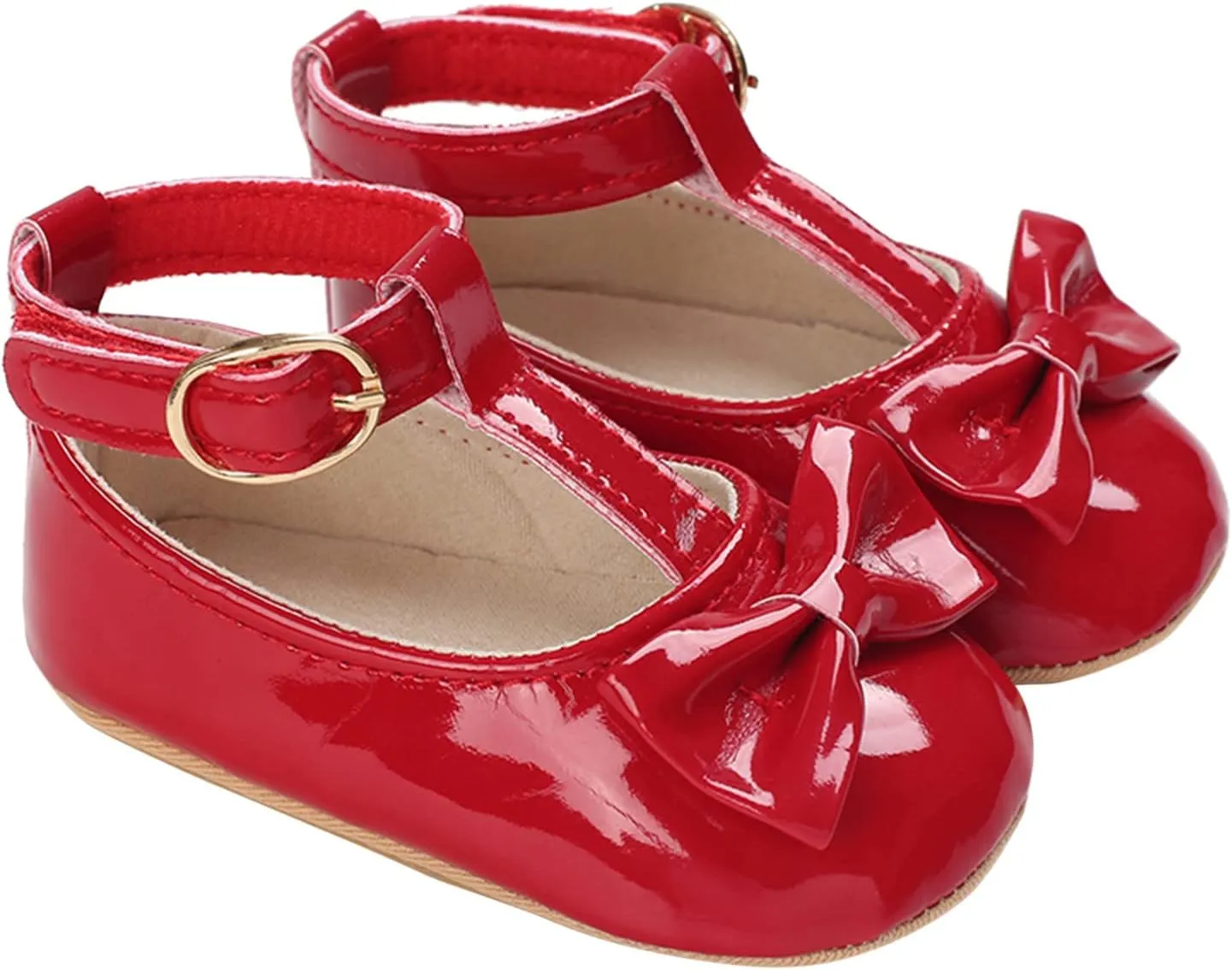EnJoCho Toddler Kids Infant Girls Bowknot Princress Shoes Soft Sole The Floor Barefoot Non Slip First Walkers Prewalker Shoes