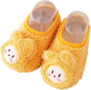 EnJoCho Toddler Wedding Shoes Toddler Shoes Boys Girls Baby Shoes Soft Sole Slip On Shoes Animal Decorate Toddler Shoes (Yellow, 6-12 Months)