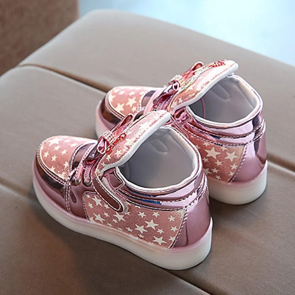 Flashing High Top Light up Shoes for Toddler,Baby Shoes Girl Sneakers Winter Warm Non Slip First Walking Infant