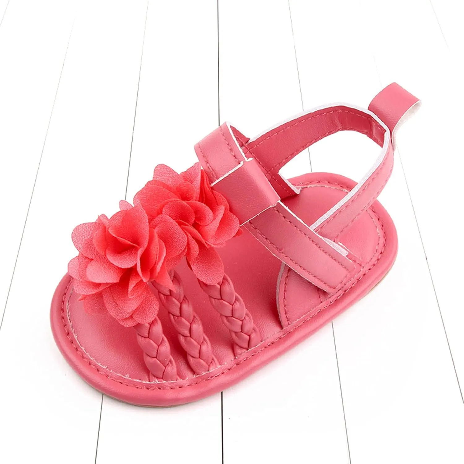 Flat Summer Boys Girls Walking Sole Baby Rubber Soft Non-Slip Sandals Bow Shoes Baby Shoes Infant Toddler
