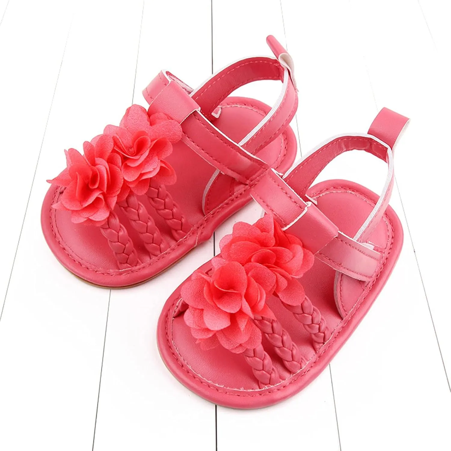 Flat Summer Boys Girls Walking Sole Baby Rubber Soft Non-Slip Sandals Bow Shoes Baby Shoes Infant Toddler