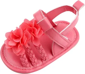Flat Summer Boys Girls Walking Sole Baby Rubber Soft Non-Slip Sandals Bow Shoes Baby Shoes Infant Toddler