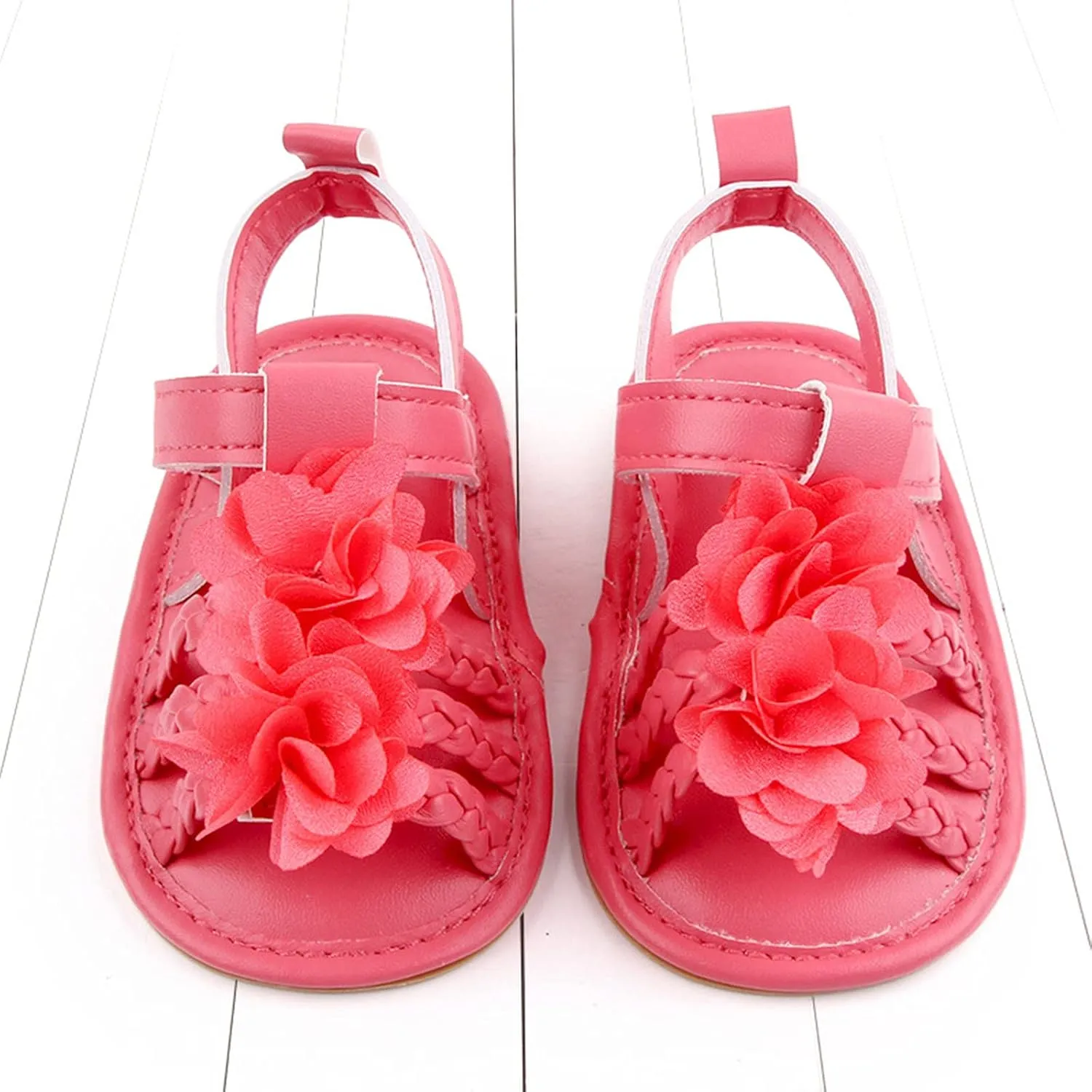 Flat Summer Boys Girls Walking Sole Baby Rubber Soft Non-Slip Sandals Bow Shoes Baby Shoes Infant Toddler