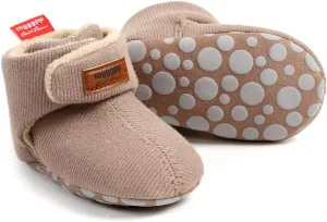 GDSDYM Baby Booties Cozy Fleece Slippers Soft Baby Shoes With Gripper Soles, Winter Infant Newborn Crib Sock Shoes Warm Footwear First Walkers