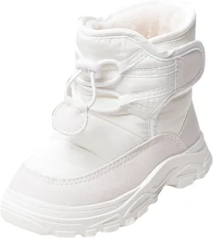 Girls Boys Plush Soft Sneaker Boot Slip esistant Outdoor Warm Snow Day Soft Sole Breathable Sports Ankle Shoes