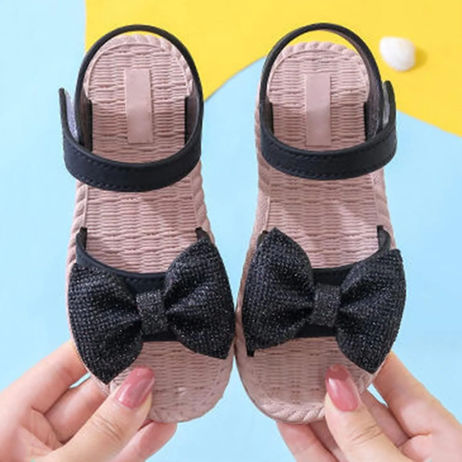 Girls Sandals Toddler Kids Infant Girls Soild Bowknot Princress Shoes Soft Sole Non Slip First Walkers Kid