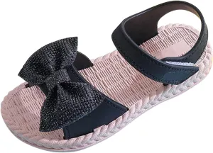 Girls Sandals Toddler Kids Infant Girls Soild Bowknot Princress Shoes Soft Sole Non Slip First Walkers Kid