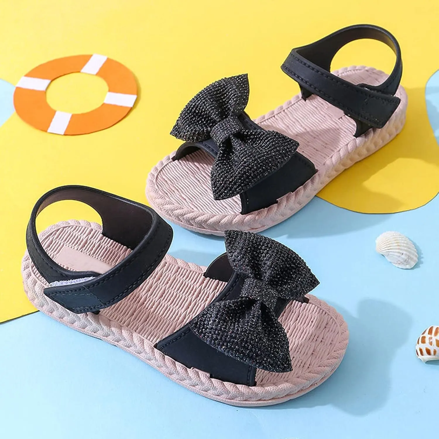 Girls Sandals Toddler Kids Infant Girls Soild Bowknot Princress Shoes Soft Sole Non Slip First Walkers Kid