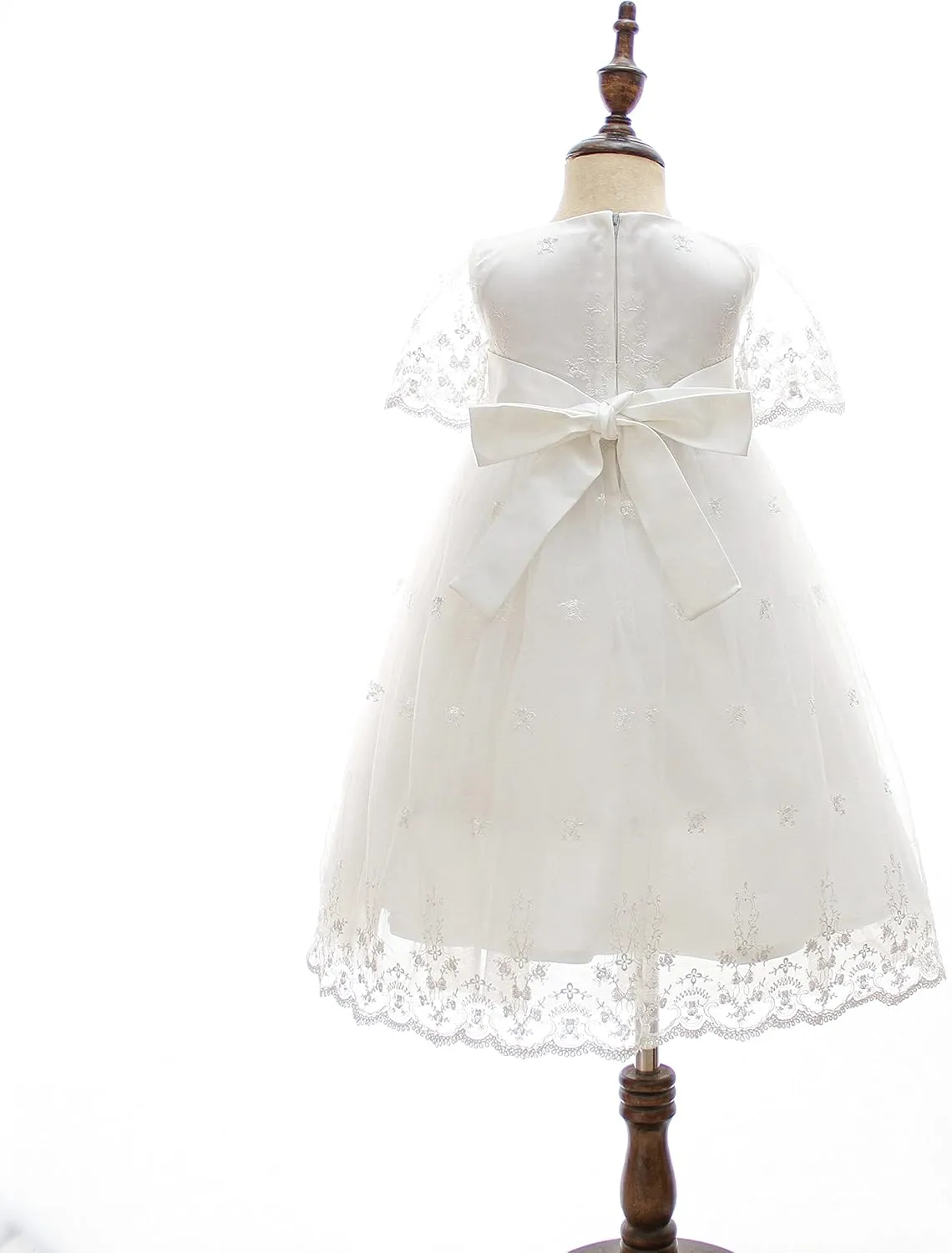 Glamulice Baby Girl Newborn Lace Christening Gown Baptism Dress Infant/Toddler Girls Formal Communion Outfit