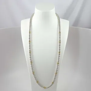 Gold and Silver Bead Necklace