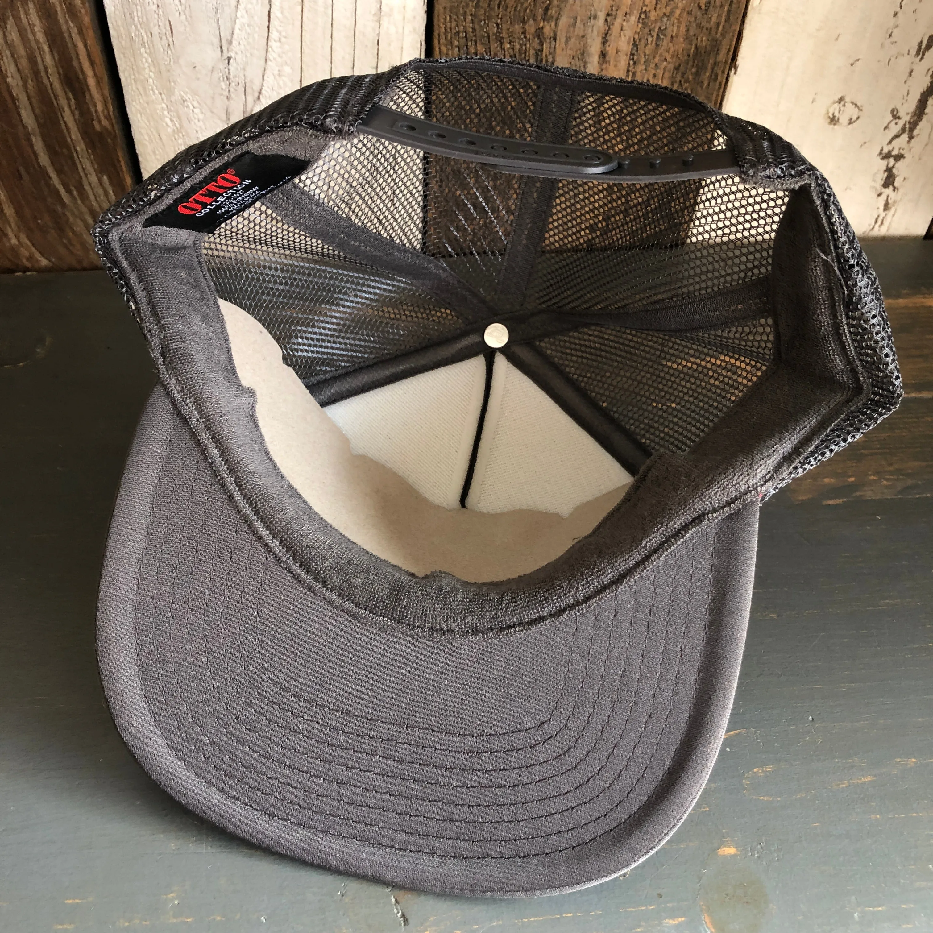 GRAND TETON NATIONAL PARK Trucker Hat - Charcoal Grey (Flat Brim)