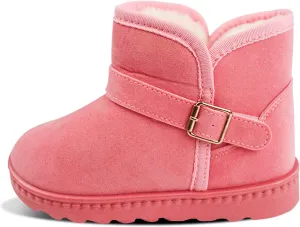 Happy Cherry Baby Boys Girls Snow Boots Soft Sole Anti-Slip Warm Crib Shoes Toddler Prewalker
