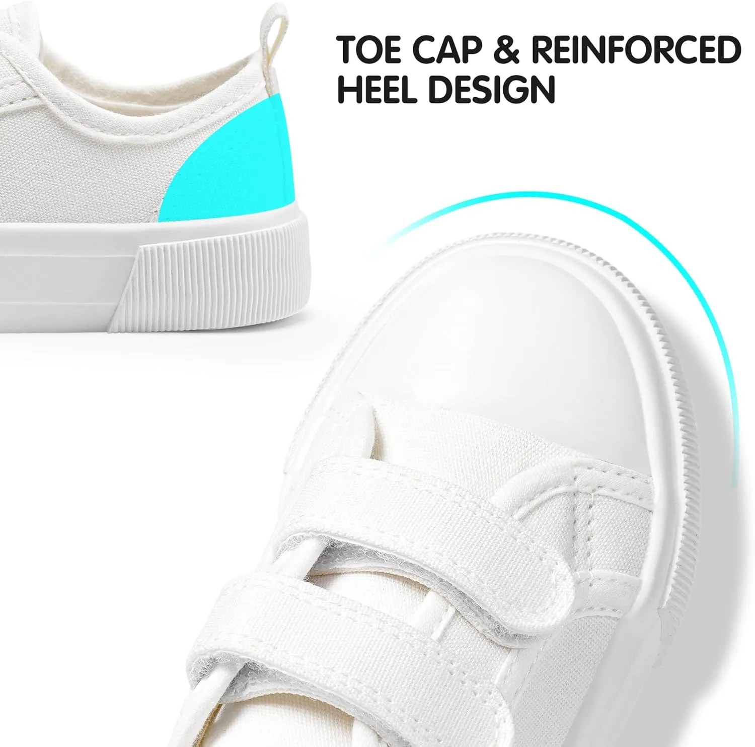 Harvest Land Toddler Kids Canvas Sneakers for Boys and Girls  Casual Walking Shoes with Double Hook-and-Loop Straps, Non-Slip Lightweight Trainers for Baby & Little Kids