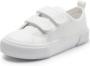 Harvest Land Toddler Kids Canvas Sneakers for Boys and Girls  Casual Walking Shoes with Double Hook-and-Loop Straps, Non-Slip Lightweight Trainers for Baby & Little Kids