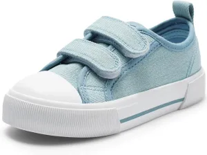 Harvest Land Toddler Kids Canvas Sneakers for Boys and Girls  Casual Walking Shoes with Double Hook-and-Loop Straps, Non-Slip Lightweight Trainers for Baby & Little Kids