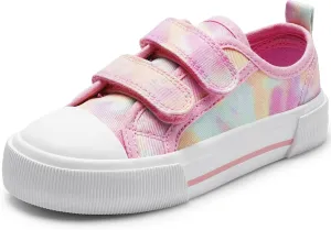 Harvest Land Toddler Kids Canvas Sneakers for Boys and Girls  Casual Walking Shoes with Double Hook-and-Loop Straps, Non-Slip Lightweight Trainers for Baby & Little Kids