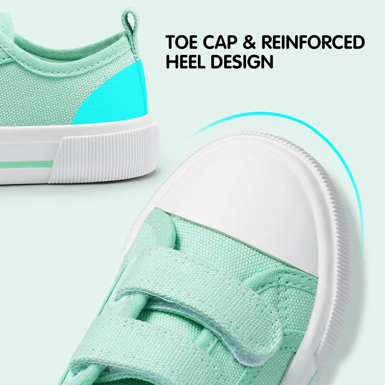 Harvest Land Toddler Kids Canvas Sneakers for Boys and Girls  Casual Walking Shoes with Double Hook-and-Loop Straps, Non-Slip Lightweight Trainers for Baby & Little Kids