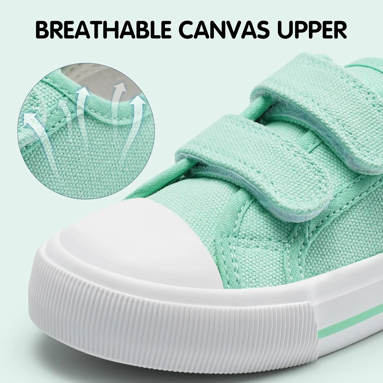 Harvest Land Toddler Kids Canvas Sneakers for Boys and Girls  Casual Walking Shoes with Double Hook-and-Loop Straps, Non-Slip Lightweight Trainers for Baby & Little Kids