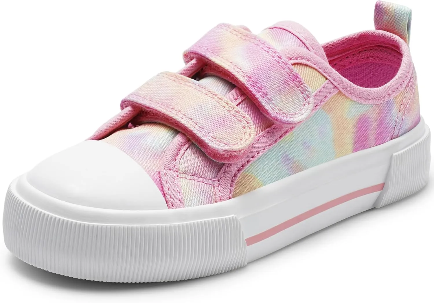 Harvest Land Toddler Kids Canvas Sneakers for Boys and Girls  Casual Walking Shoes with Double Hook-and-Loop Straps, Non-Slip Lightweight Trainers for Baby & Little Kids