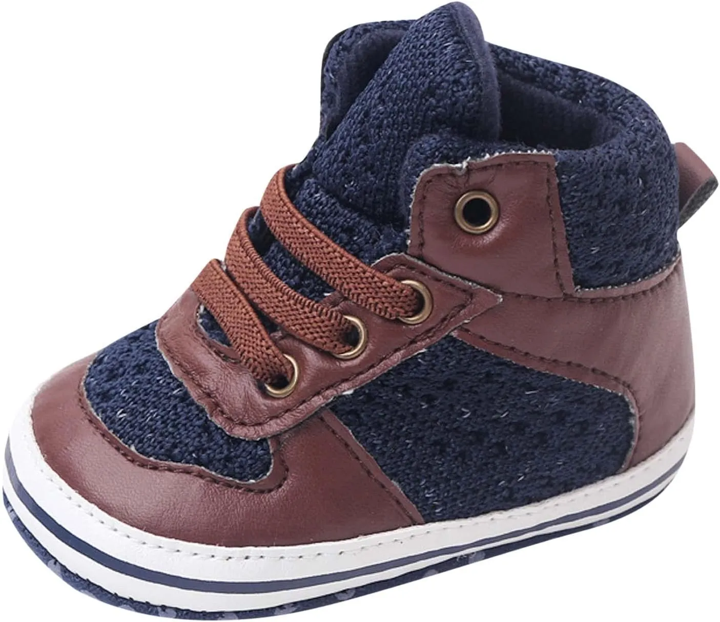 Infant Baby Girls Boys High Tops Ankle Sneakers Infant Newborn Soft Sole Anti-Slip Prewalker First Walking Shoes