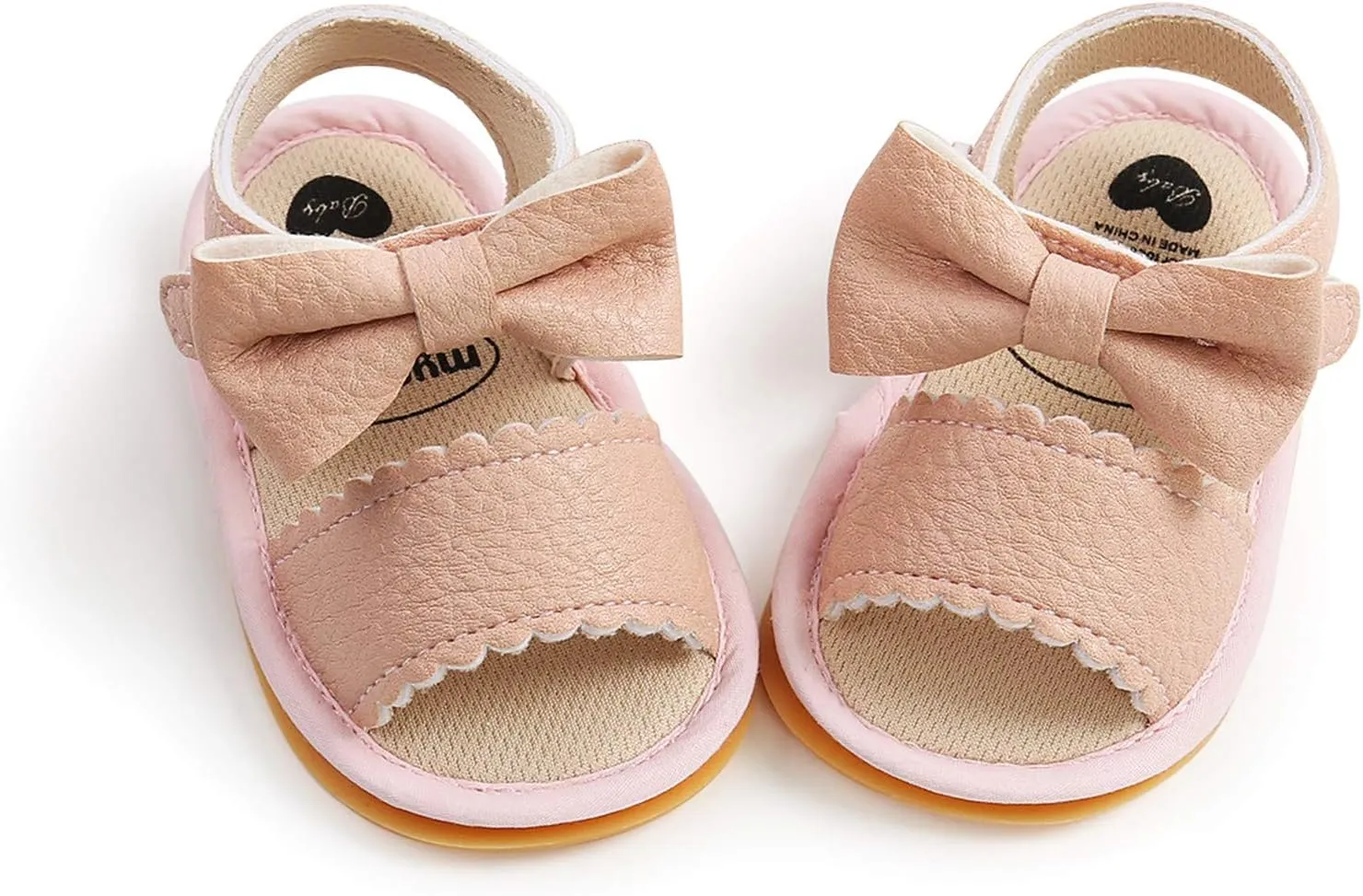 Infant Baby Girls Boys Sandals Summer Bowknot Crib Shoes Toddler Pu Leather Flower Dress Flat First Toddler Indoor Shoe