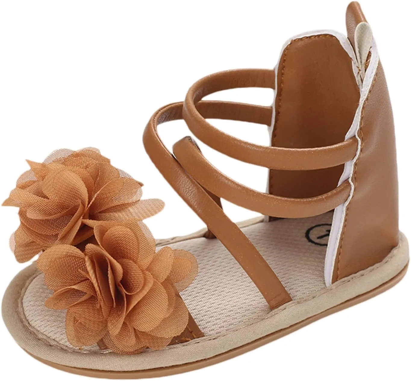 Infant Baby Girls Casual Sandals, Flower Patchwork Bandage Soft Sole Non-Slip Princess Flat Shoes