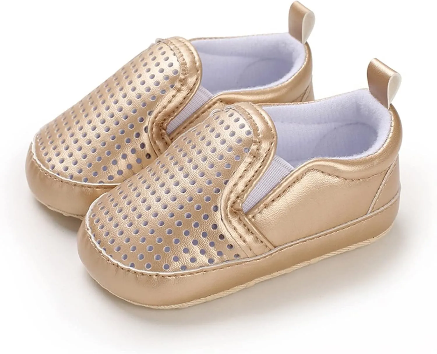 Infant Baby Mesh Hollow Leather First Walking Shoes Soft Sole Slip On Solid Platform Casual Sneakers for Toddler