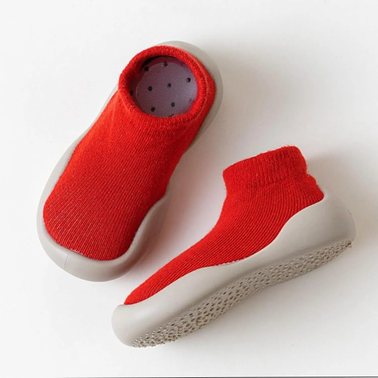 Infant Fall Solid Socks Shoes Boys Girls First Walking Shoes Baby Home Floor Socks Soft Rubber Sole Shoes Baby Shoes