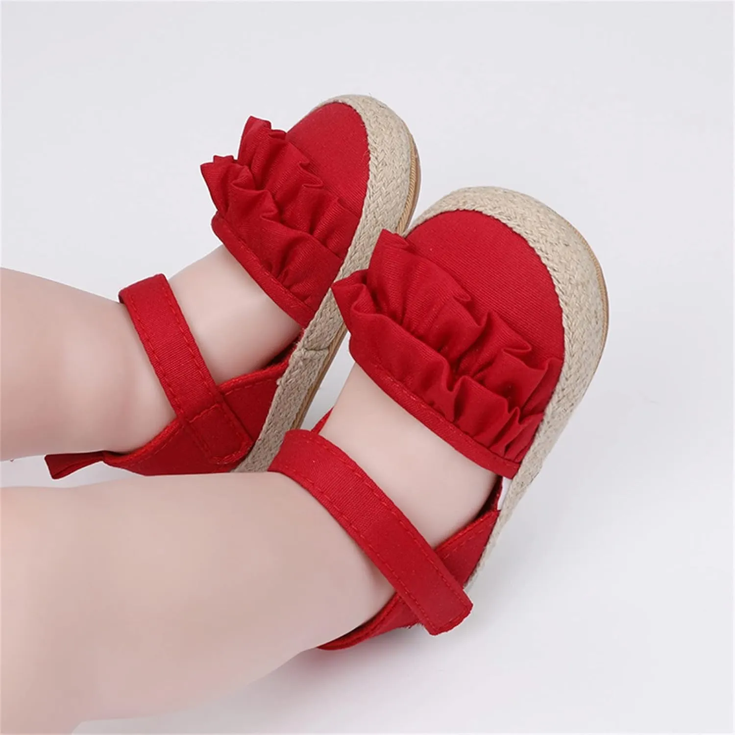 Infant Girls Ruffles Shoes First Walkers Shoes Summer Toddler Flat Sandals Sandals Size 13 Girls